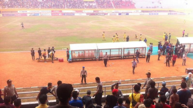Suasana Stadion Jakabaring saat Sriwijaya FC vs Bonek FC