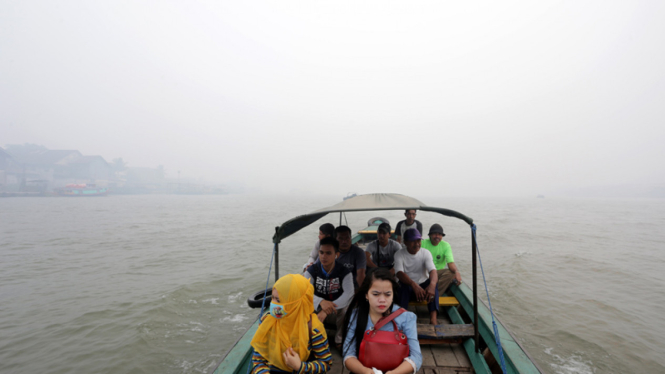 Palembang Tertutup Kabut Asap