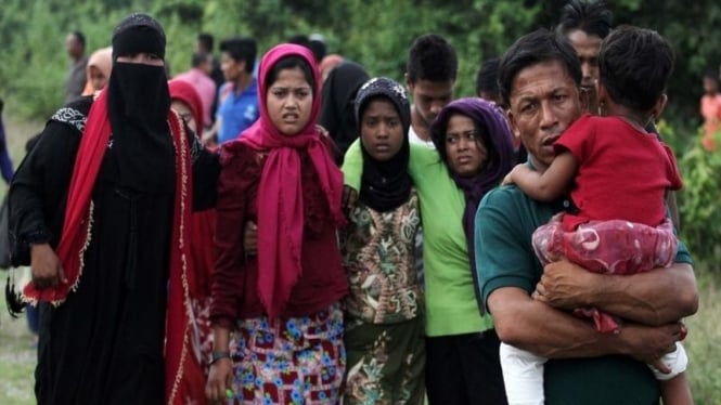 Pengungsi Rohingya di Aceh.