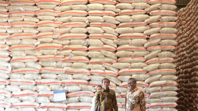 presiden jokowi  luncurkan operasi pasar beras