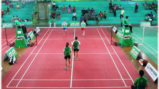 Suasana pertandingan MILO School Competition Padang.