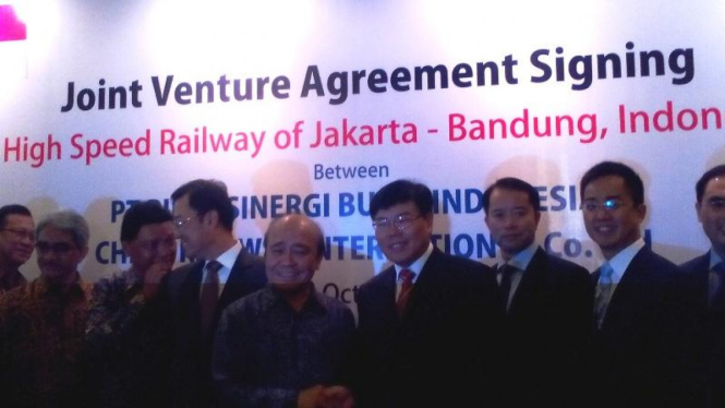 Penandatangan Joint Venture Agreement Kereta Cepat Jakarta-Bandung