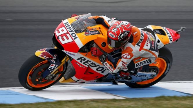 Pembalap Honda Marc Marquez