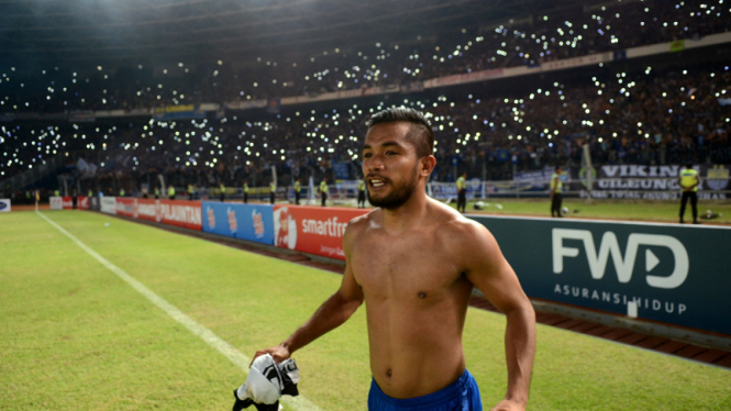Selebrasi pemain Persib Bandung di Final Piala Presiden
