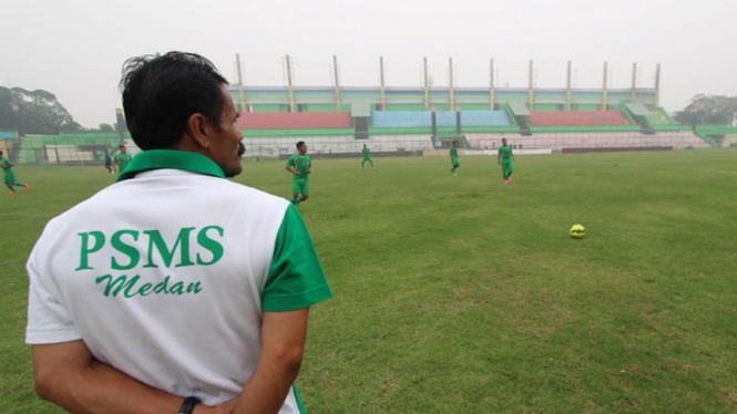 Sesi latihan PSMS Medan.