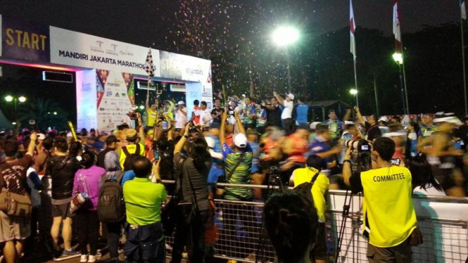 Suasana start Jakarta Marathon 2015