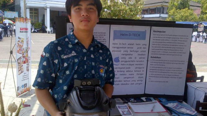 Helm unik D-Tech, anti ngantuk buatan siswa SMA Semarang