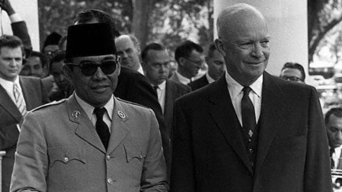 Bung Karno dan Eisenhower di AS.