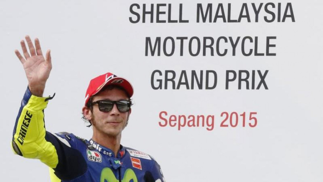 Pembalap Yamaha, Valentino Rossi di MotoGP Malaysia