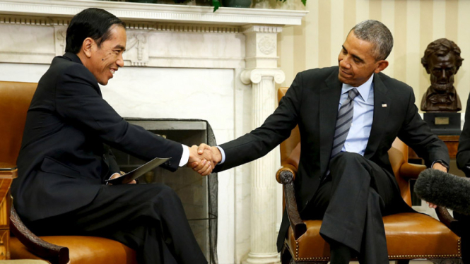 Presiden AS Barack Obama dan Presiden Joko Widodo.