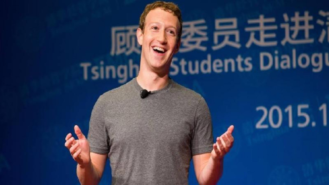 Mark Zuckerberg saat bicara berbahasa mandarin di Universitas Tsinghua, China.