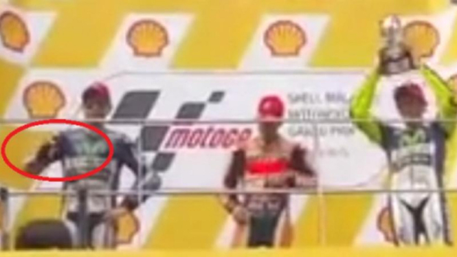 Reaksi Jorge Lorenzo di podium GP Malaysia 2015