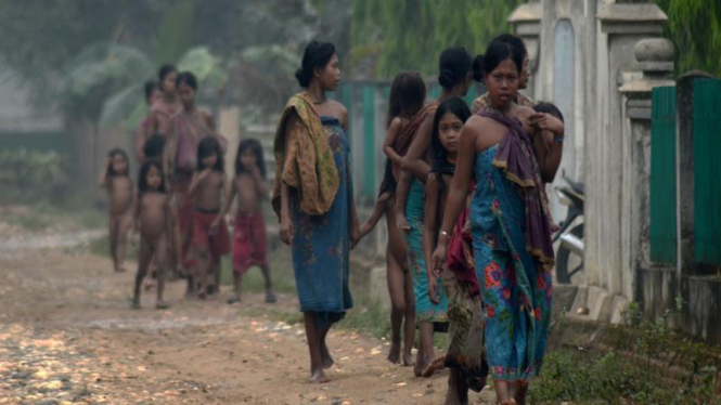 Puluhan Suku Anak Dalam Terdampar di Jambi