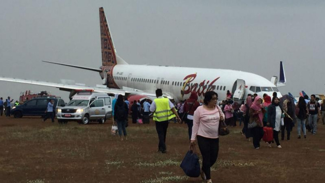 Pesawat BatikAir tergelincir di Bandara Yogyakarta