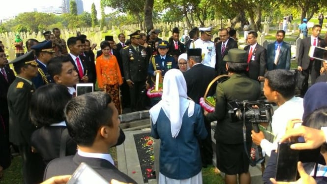 Wakil Presiden Jusuf Kalla di TMP Kalibata