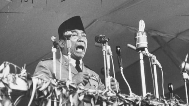 Pidato Presiden Soekarno dengan kata-kata 'Ganyang Malaysia'