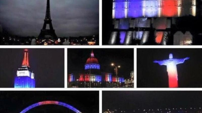 Ungkapan solidaritas untuk Prancis di penjuru dunia