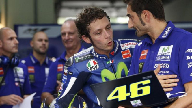 Pembalap Yamaha, Valentino Rossi.