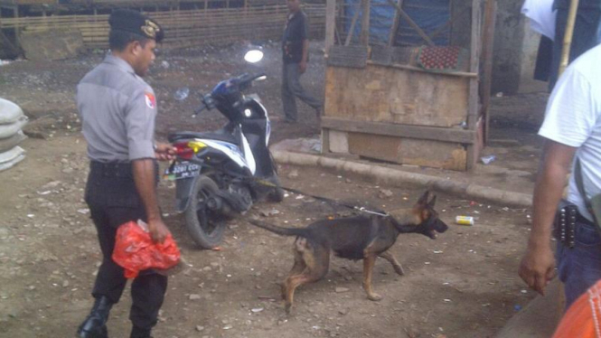 Anjing pelacak diterjunkan di lokasi penemuan mayat Tanjung Priok.