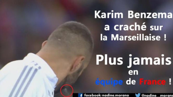 Kampanye melarang Karim Benzema bermain di timnas Prancis.