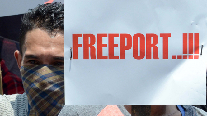Ilustrasi/Protes pertambangan PT Freeport di Indonesia