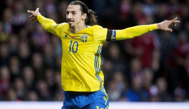 Penyerang Timnas Swedia, Zlatan Ibrahimovic