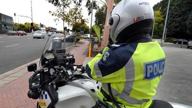 Polisi bermotor Negara Bagian Victoria, Australia.