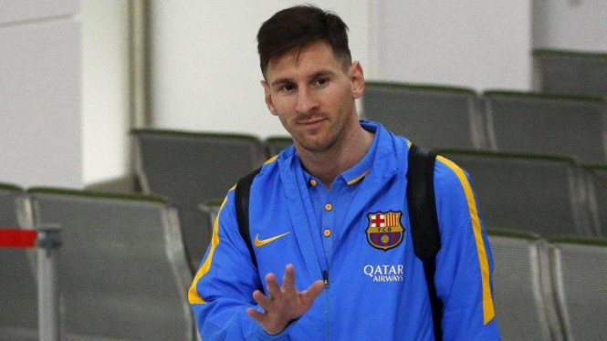 Penyerang Barcelona, Lionel Messi