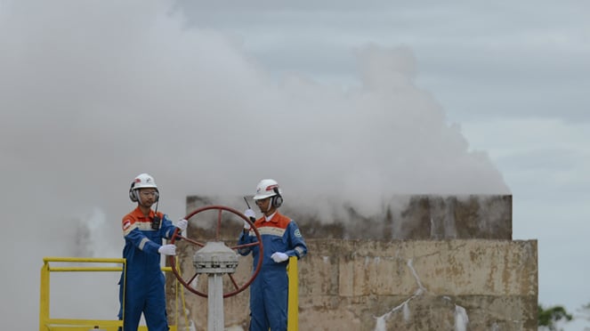 Pozo de producción geotérmica de Pertamina en el área de Ulubelu