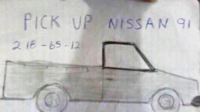 Berbekal gambar 'anak TK' ini mobil yang hilang ditemukan