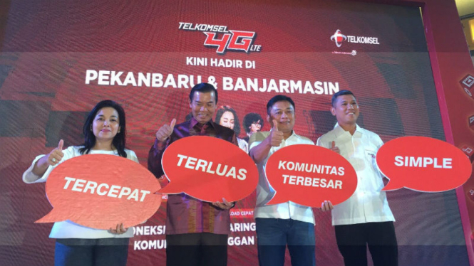 Telkomsel 4G LTE Pekanbaru dan Banjarmasin