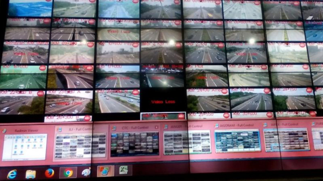 Monitoring CCTV Jasa Marga (Ilustrasi)