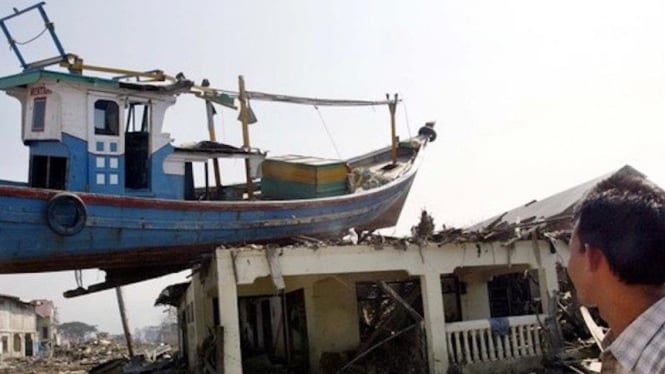 Ilustrasi/Dampak tsunami di Aceh pada 26 Desember 2004