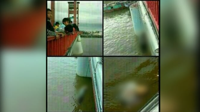 Mayat Pria Tanpa Identitas Tergantung di Jembatan Ampera