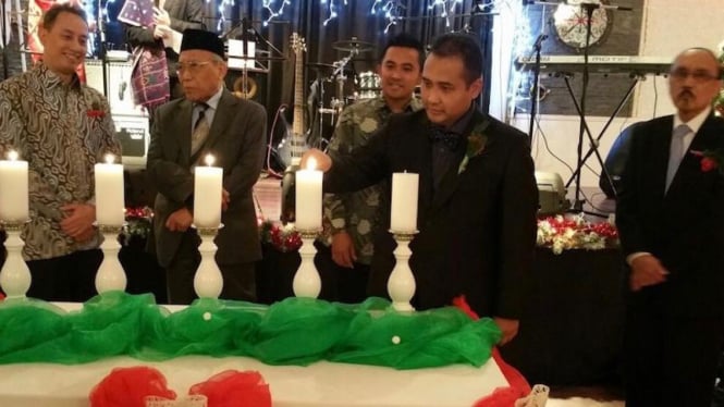 Penyalaan lilin pada perayaan Natal warga Indonesia di Belanda