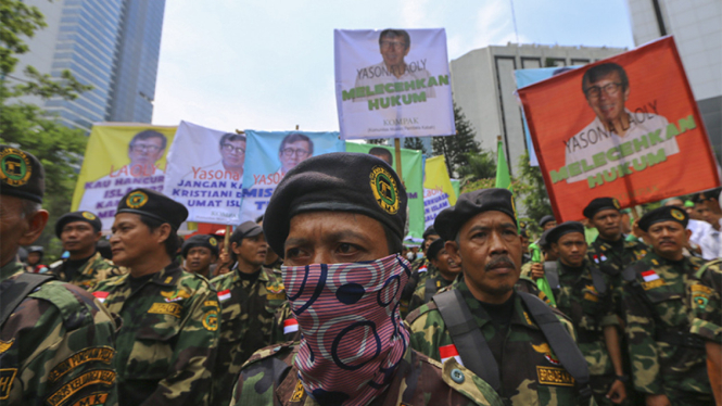 Unjuk Rasa Kader PPP di Kemenkumham