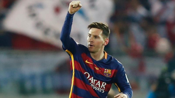  Penyerang Barcelona, Lionel Messi.