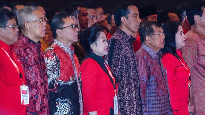 Presiden Joko Widodo Megawati Soekarnoputri Rakernas PDIP