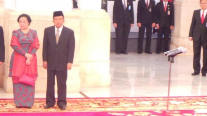 Megawati (kiri) di Istana Negara, Rabu 13 Januari 2016