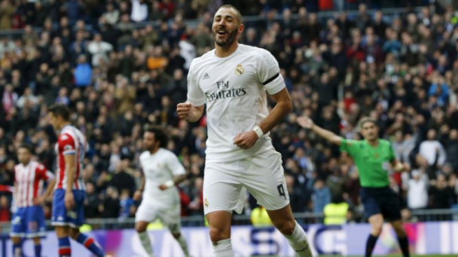 Penyerang Real Madrid Karim Benzema