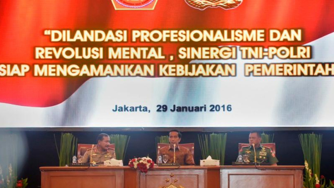 Presiden Joko Widodo pimpin Rapat Pimpinan TNI Polri