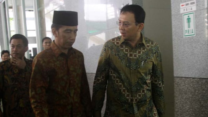 Presiden Joko Widodo saat berbincang dengan Gubernur DKI Jakarta, Basuki Tjahaja Purnama, beberapa waktu silam.