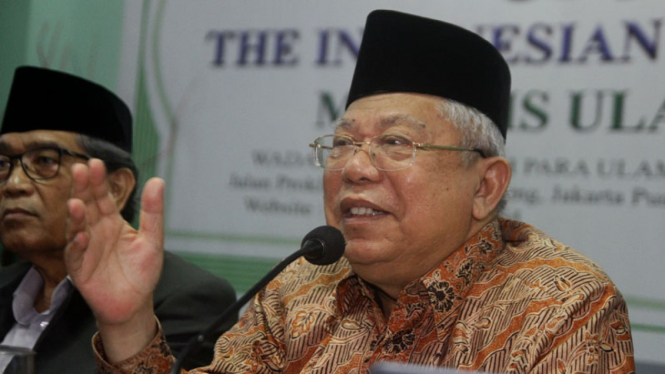 Ketua  Majelis Ulama Indonesia (MUI) Ma'ruf Amin