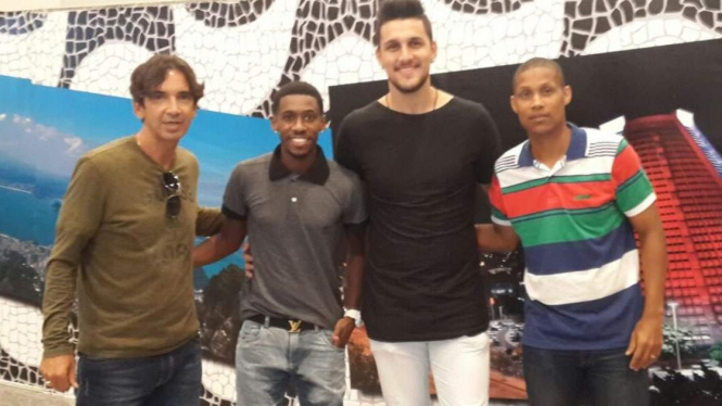 Luciano Leandro (kiri) dan 3 calon pemain PSM Makassar.
