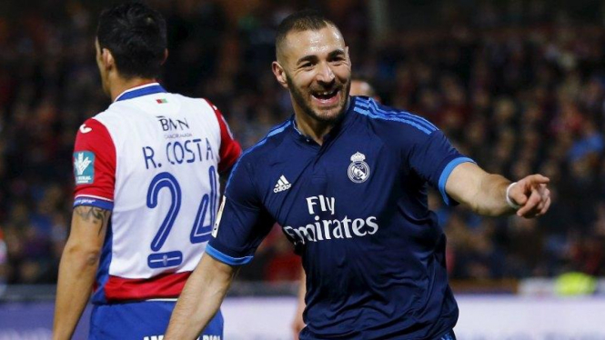 Penyerang Real Madrid, Karim Benzema.