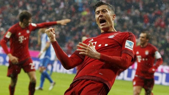 Penyerang Bayern Munich dan timnas Polandia Robert Lewandowski.