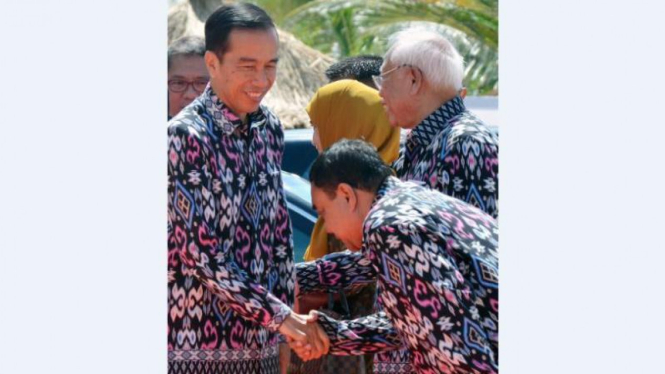 Presiden Joko Widodo dan Ketua Umum PWI Pusat Margiono