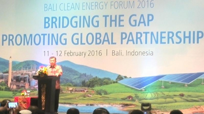 Wapres Jusuf Kalla membuka Bali Clean Energy Forum 2016
