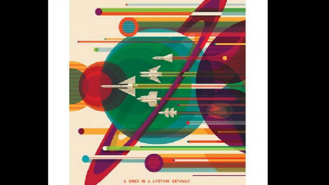 Poster misi perjalanan ke antariksa yang dibuat untuk NASA