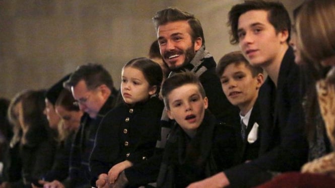 David Beckham beserta anak-anak. 